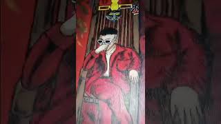 Fan art painting G WOLF Rapstar Flow G canvas x acrylic paint 2023 xb [upl. by Sebastiano]