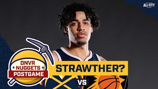 Julian Strawther catches FIRE in Denver Nuggets preseason debut  DNVR Nuggets Podcast [upl. by Clance]