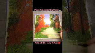 Autumn Lake Painting shorts painting satisfying trending art video [upl. by Teragramyram]