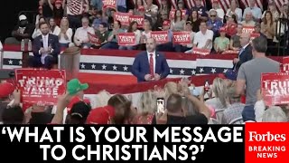 North Carolina Voter Asks JD Vance Point Blank What Is Your Message To Christians [upl. by Efrem]