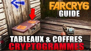 FAR CRY 6  Tous les TABLEAUX et COFFRES CRYPTOGRAMMES Emplacements amp Solutions Trophée Cassetête [upl. by Rraval]