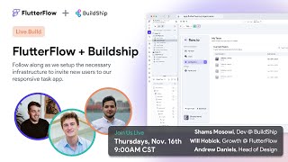 BuildShip with FlutterFlow  Learn how to integrate and invite users with verification [upl. by Hanavas]