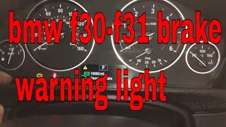 bmw f30f31 brake pads warning light YouTube AME Motors Howtofix [upl. by Rubens]