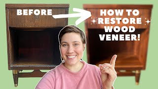 Midcentury Modern Furniture Flip  How to Restore Wood Veneer to a Natural Wood Finish [upl. by Born408]