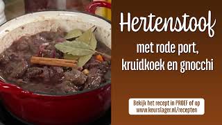 Hertenstoof met rode port kruidkoek en gnocchi [upl. by Cinderella856]