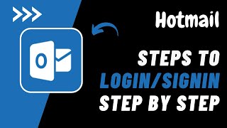 Microsoft Hotmail Email Sign In  Login hotmailcom Tutorial  Hotmail Login 2023 [upl. by Enirtak897]