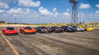 FH5 Worlds Greatest Drag race Venom F5 vs Jesko vs Chiron SS vs Agera RS vs Evija vs C2 amp More [upl. by Nawaj]