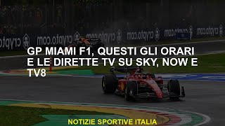 GP Miami F1 questi gli orari e le dirette TV di Sky Now e TV8 [upl. by Silohcin]