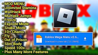 Roblox MOD MENU v2650742  Mega Menu Wallhack 100x Speed [upl. by Mani]