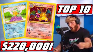 LOGAN PAULS Top 10 Most Valuable Pokemon Cards Pulled [upl. by Rhetta631]