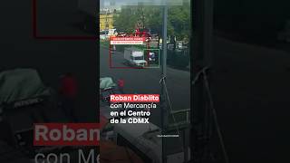 Robo de diablito con mercancia en la Ciudad de México  N inseguridadenmexico robos cdmx [upl. by Anerul259]