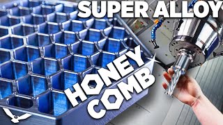 CNC Machining Honeycomb in a SUPER ALLOY [upl. by Neerom]