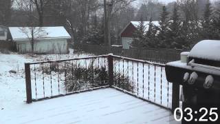 Timelapse Blacksburg Snowstorm on Feb 12 2014 [upl. by Frodina]