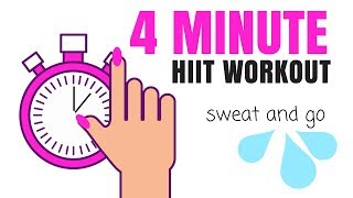 4 MINUTE HIIT HOME WORKOUT BURN CALORIES FAST AT HOME no equipment needed amp suitable for beginners [upl. by Yojal538]