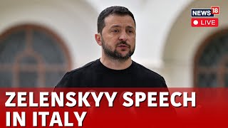 Zelenskyy LIVE  Ukrainian President Zelensky Speech LIVE  Zelenskyy Speech In Italy LIVE  N18G [upl. by Nodnorb]