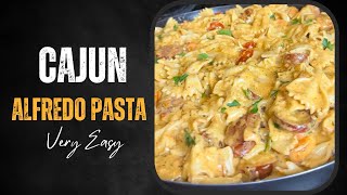 Creamy Cajun Shrimp Sausage and Salmon Pasta  How to Make Cajun Pasta [upl. by Nnylyrehc]