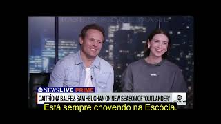 LEG Outlander 7ª Temporada Parte 2 Sam e Cait para ABC News [upl. by Eitten139]