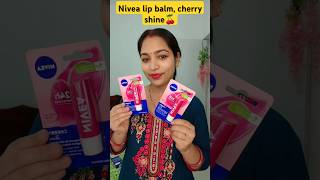 Nivea cherry shine lip balm 🍒mini review shorts review nivea lipbalm [upl. by Kosel693]