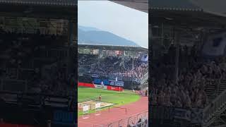 FC Luzern away in Lugano ultras swissultras [upl. by Ahtnamys]