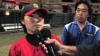 060113 Eri Yoshida Pitcher Interview  Na Koa Ikaika Maui vs Shinano GrandSerows [upl. by Bonnette]