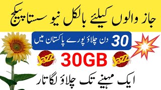 jazz 30GB All internet packagejazz monthly internet pkjazz internet package2024Zameer 91 channel [upl. by Anialem]