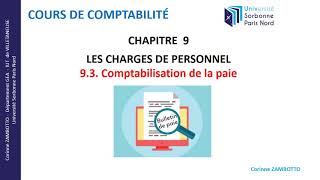 93 Comptabilisation de la paie  Cours de comptabilité générale [upl. by Maillliw]