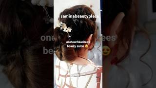 roll bun hairstyle by saminabeautyplace shortvrialshorttrendingshortmakeupsubscribesupportme [upl. by Lozar]