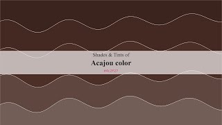 Shades amp Tints of Acajou color 4c2f27 A Cool Red color 432922 3b241e 5f463f 735d57 [upl. by Atworth]