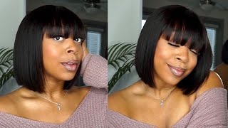 GET UP AND GO BOB W BANGS WIG  EASY INSTALL  LUVME HAIR [upl. by Nera988]