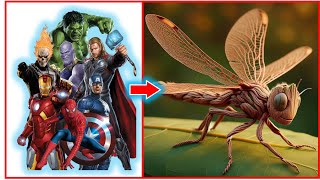 Avenger superheroes in Dragonfly version  MrRoeun Ai marvel avenger 4k [upl. by Eimrej710]