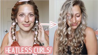 OVERNIGHT HEATLESS ROBE CURLS YOU HAVE TO TRY THIS WAY [upl. by Naujit855]