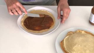 Receta de crepes rellenos para crepes dulces Nutella dulce de leche y ¡más rellenos [upl. by Oyek]