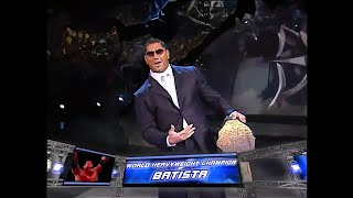 Batista Entrance as the NEW World Heavyweight Champion  WWE SmackDown 2007 HD [upl. by Ahseekan475]