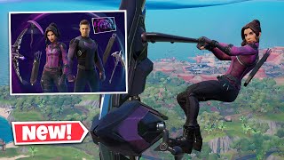 NEW HAWKEYE Bundle Gameplay in Fortnite WINDSURFING Glider [upl. by Cirdahc]