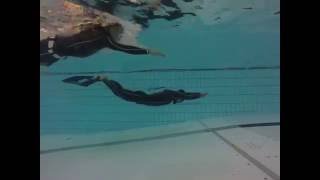 Carl Atkinson 150m dynamic at Go Freediving Poole Club July 2016 [upl. by Weasner36]