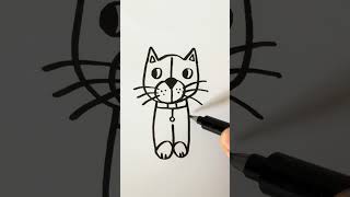 Come Disegno un gatto con Y🐈 disegnoperbambini comedisegnare attivitàperbambini disegnidisegno [upl. by Obelia863]