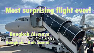 The most surprising airline  Bangkok Airways  Bangkok  Koh Samui  Economy Class Flight Report [upl. by Oirifrop]