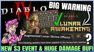 Diablo 4  BIG SURPRISE PATCH XP Buffs Huge Seneschal Damage Buff New Endgame Event amp More [upl. by Waldon337]