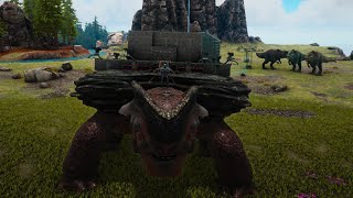 MEGACHELON MOBILE TURRET TOWER  ARK SURVIVAL EVOLVED PS5 [upl. by Aztinay33]