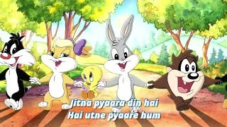 Baby Looney Tunes  Jitna Pyara Din Hai  Nursery Hindi Rhymes  Baby Song Poem [upl. by Hulbig]