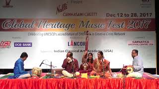 Sriram Parasuram amp Akkarai Subbalakshmi l Global Heritage Music Fest 2017 l Web Streaming [upl. by Eaneg]