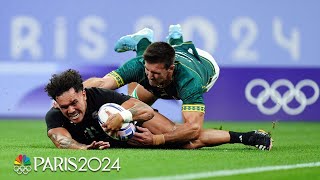 South Africa stifles New Zealand in mens rugby quarterfinal  Paris Olympics  NBC Sports [upl. by Airekahs]