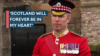 Emotional Edinburgh Garrison Sergeant Major says goodbye to Scotland [upl. by Kirenoj993]