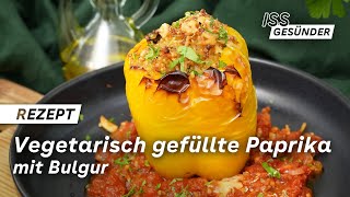 Rezept für vegetarisch gefüllte Paprika mit Bulgur  AOK [upl. by Gussie]