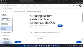 Creating custom dashboards in Looker Studio Quiz  Arcade [upl. by Gan]