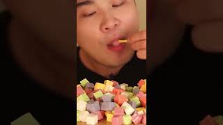 ASMR DDEONGGAE  RAINBOW CUBE CHEESE shorts [upl. by Lamhaj]