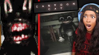 CARTOON CAT IS OUT TO GET US  2 Scary Games [upl. by Akilam482]