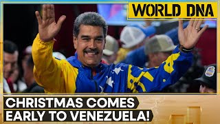 Venezuela Maduro declares early Christmas amid postelection crisis  WION World DNA [upl. by Elawalo]