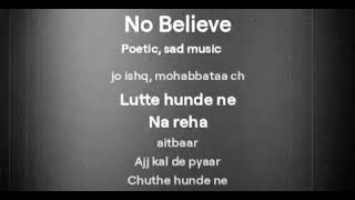 NO BELIEVE v1  AJJ KAL DE PYAR official song  Harshu4uy9i  Jent X harshu [upl. by Anaid]