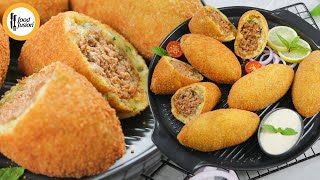 Stuffed Potato Cutlets Kabab  Bakra Eid Special Recipe by Food Fusion [upl. by Enimsay]